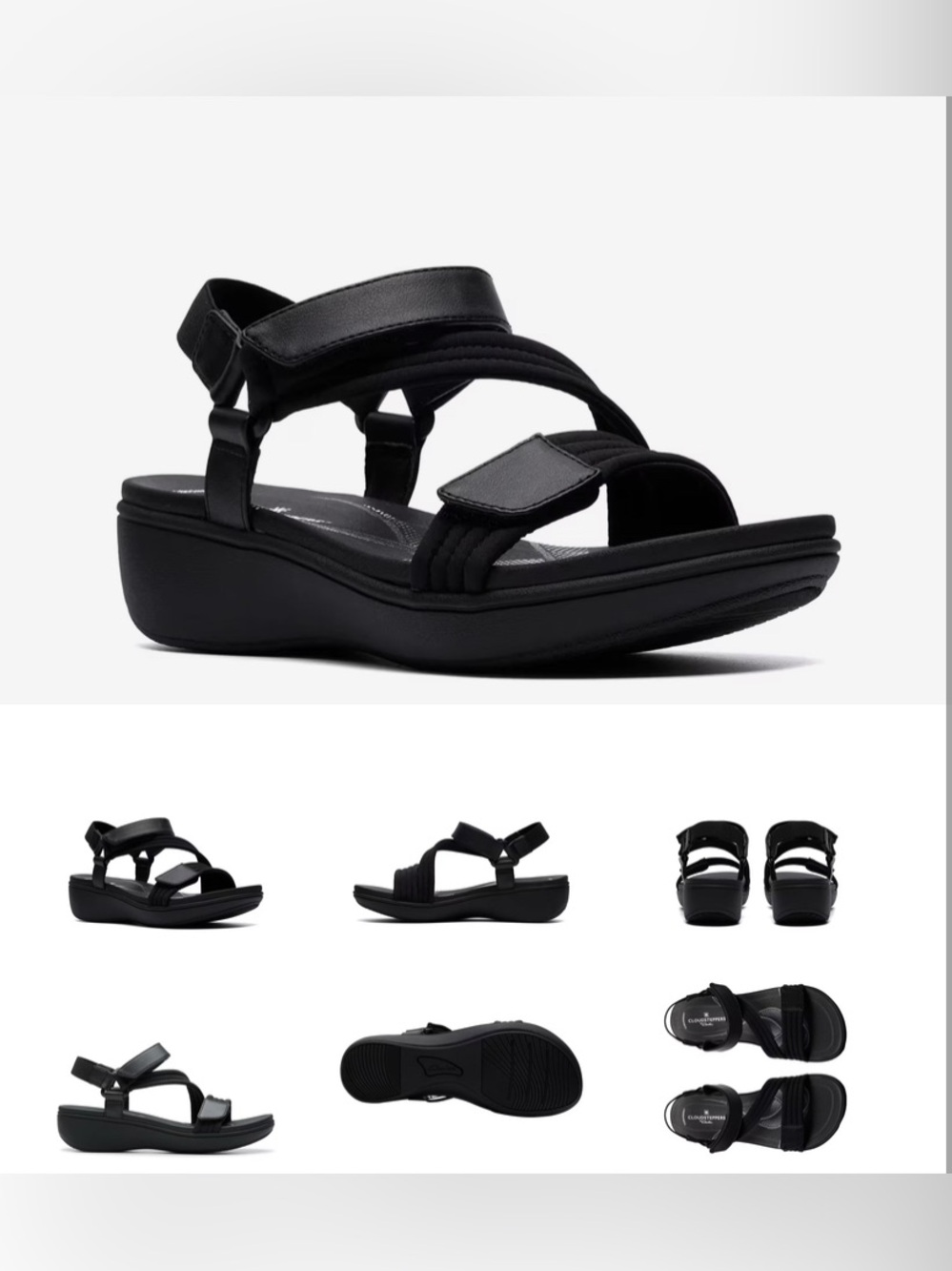 NEW Clarks Cloudsteppers Breezerae Sun Wedge Sandal size 11